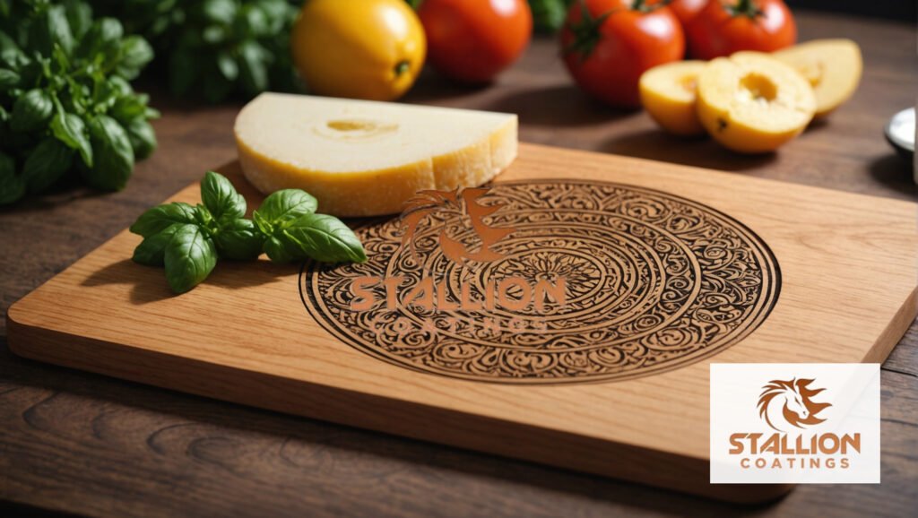 Beautifully engraved cutting board with a personalized message