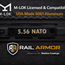 Rail Armor Caliber ID Plate – 5.56 NATO (Smooth Surface)