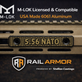 Rail Armor Caliber ID Plate – 5.56 NATO (Deep Engraved)
