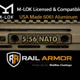Rail Armor Caliber ID Plate – 5.56 NATO (3D Engraved Texture)