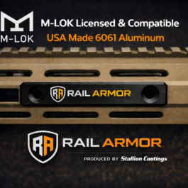 Rail Armor M-LOK Plate – RAIL ARMOR Branded (Black / White / Yellow Fill)