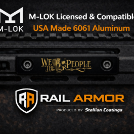 Home 33 Rail Armor M-LOK Plate – “We The People” Skull (Black / Tan Fill)