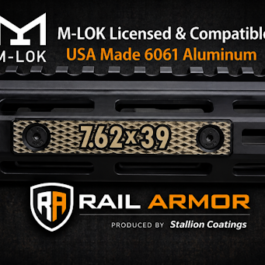 Home 37 Rail Armor Caliber ID Plate – 762×39 (3D Engraved Texture)
